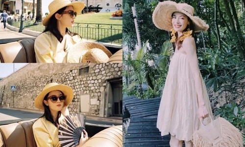 夏季防晒女星同款防晒神器 刘亦菲钟楚曦娜扎同款帽子成时尚单品
