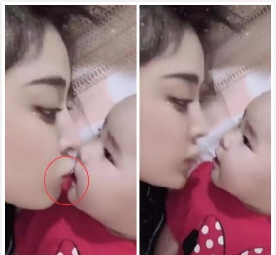 古力娜扎涂口红亲吻小侄女引热议 网友：不能亲婴儿的嘴